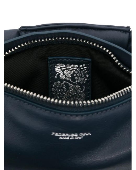 FEDERICO CINA Blue Tortellino Shoulder Bag