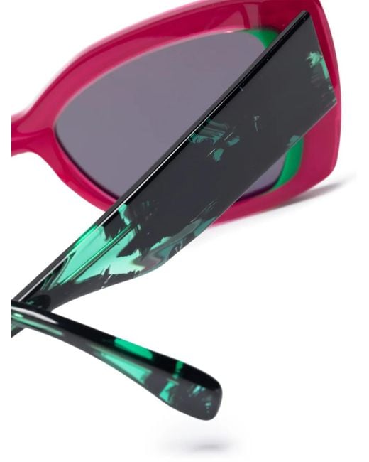 Face A Face Pink Ashoka Square-Frame Sunglasses