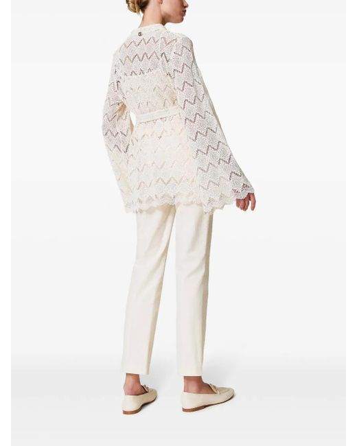 Twinset Straight Broek in het White
