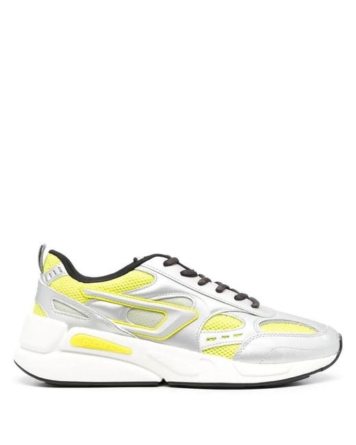 DIESEL Metallic Low-Top Lace-Up Sneakers for men