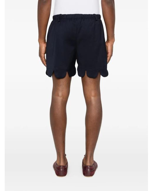 Charles Jeffrey Blue Scalloped Boxer Shorts