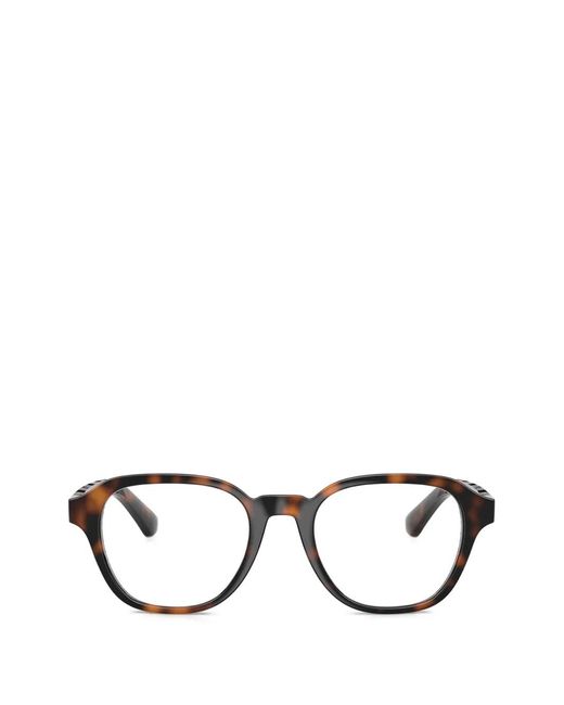 Burberry Black Tortoiseshell-Effect Square-Frame Glasses for men