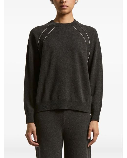 Peserico Black Kaschmirpullover mit Raglanärmeln