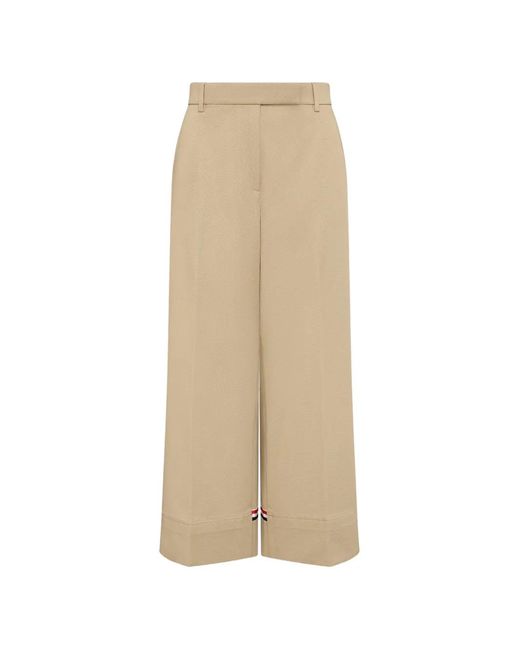 Thom Browne Natural Cotton Gabardine Chino Pants