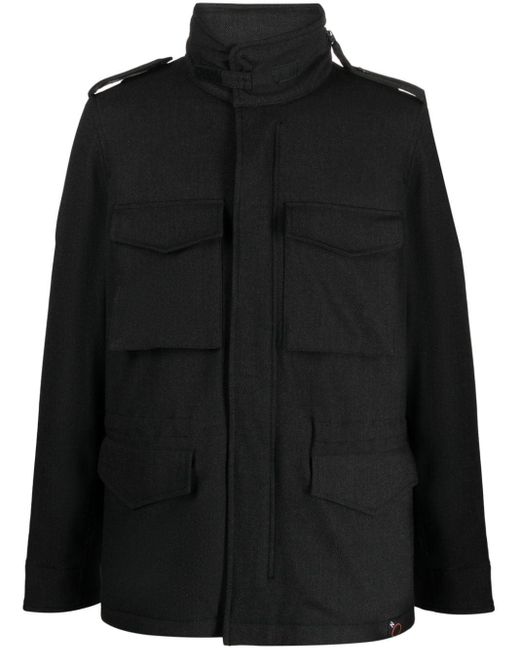 Aspesi Black Nord Mini Field Funnel-neck Jacket for men