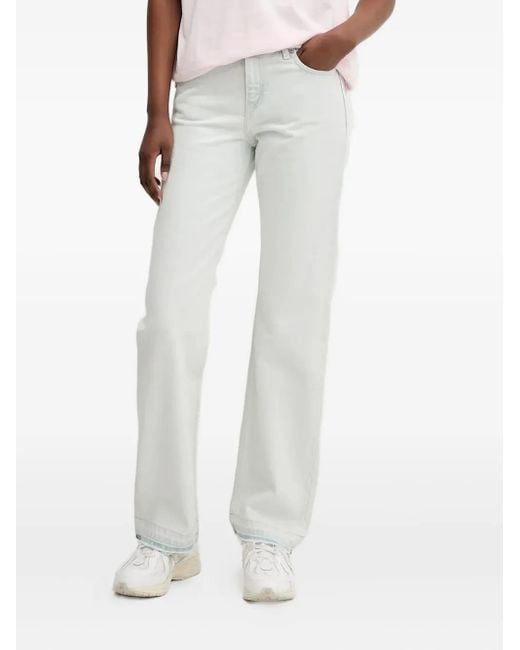 Jeans Con Placca Logo di HUGO in White
