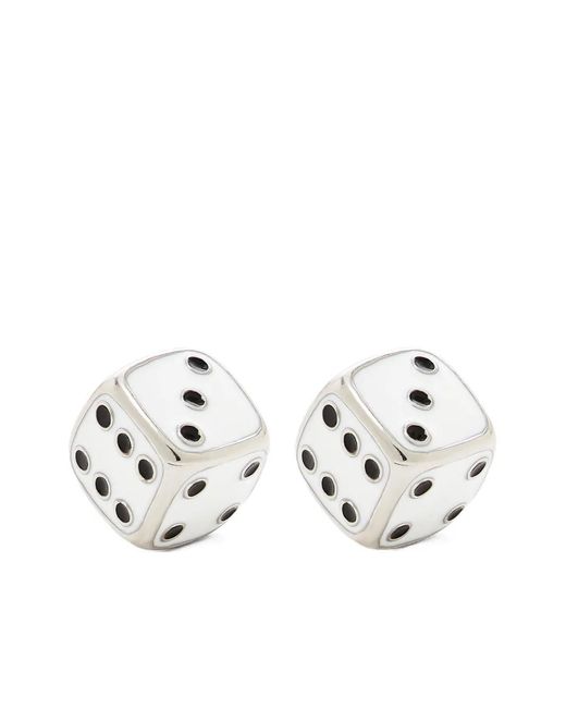 Marc Jacobs White X Derrick Adams Dice Earrings