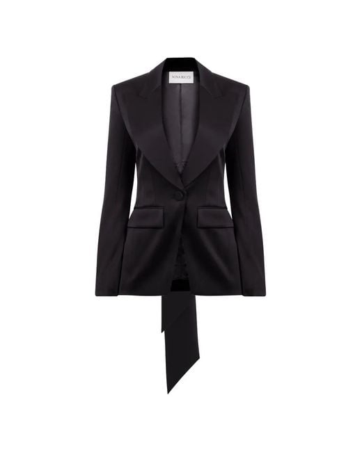 Nina Ricci Black Bow-Detail Cady Blazer