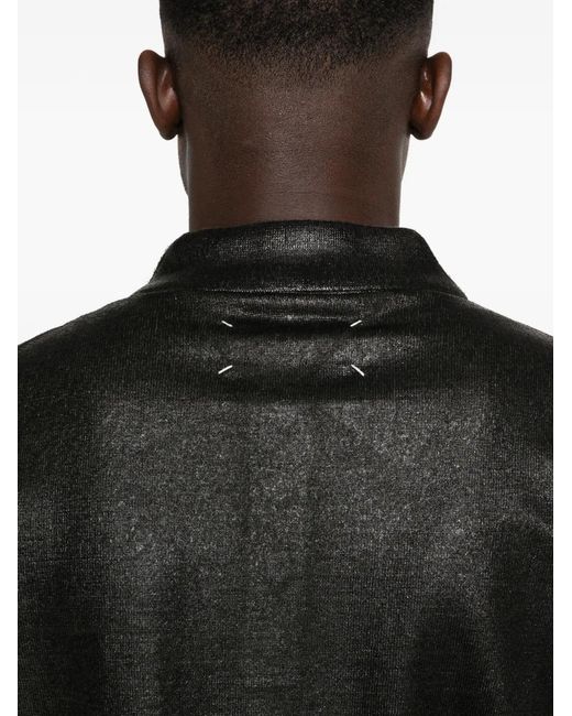 Maison Margiela Green Polo Shirt With Pocket for men