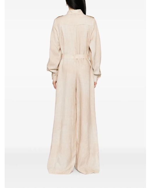 Elie Saab プリント ジャンプスーツ Natural
