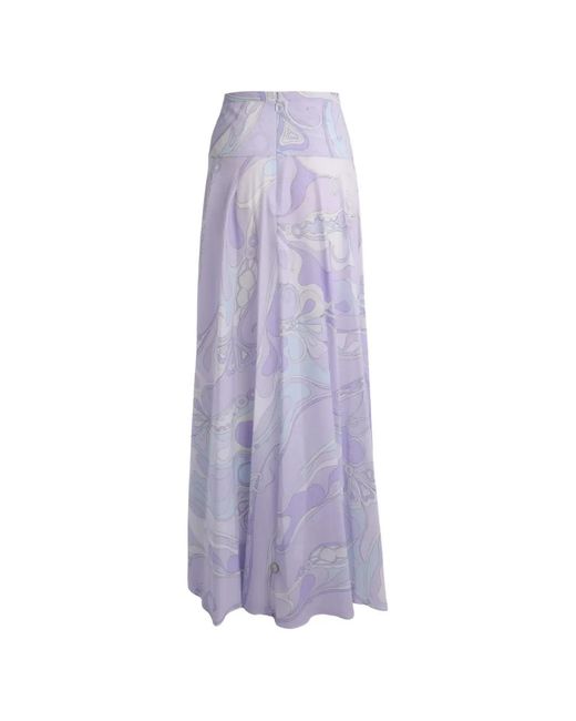 PUCCI Jupe Longue À Motif Abstrait in Purple | Lyst