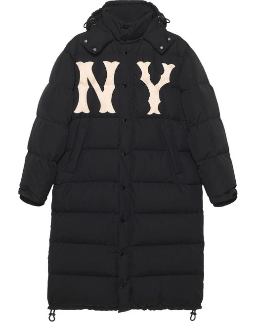 Abrigo con parche New York Yankees TM Gucci de hombre de color Black