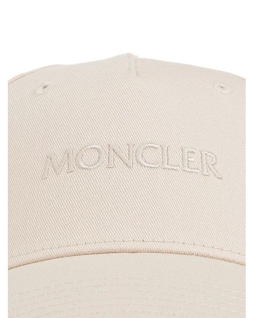 Moncler Natural Logo-Embroidered Cap