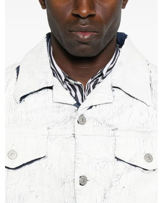 メンズ MM6 by Maison Martin Margiela デニムジャケット White