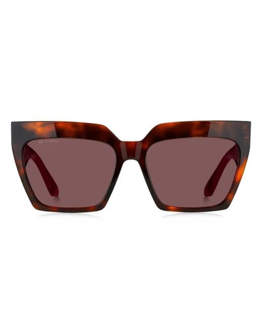 Etro Brown Tailoring Cat-Eye Sunglasses