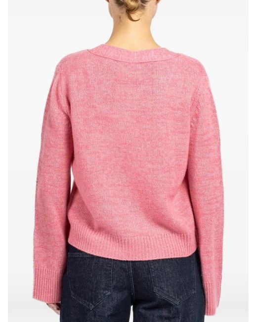 Lisa Yang Pink Danni D Pocket Button Cardigan