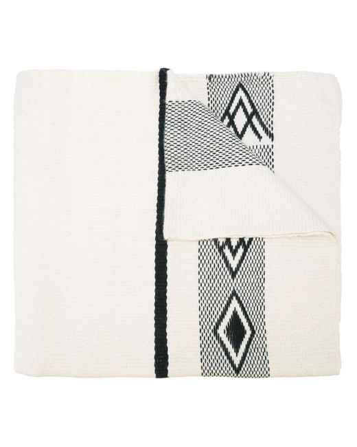 Voz Metallic Geometric Print Knitted Scarf