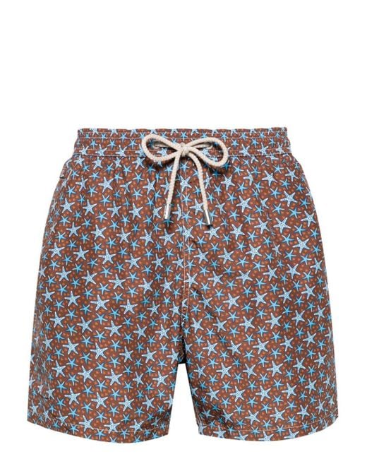 Mc2 Saint Barth Gray Starfish-print Swim Shorts for men