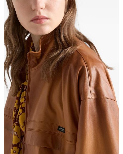 Prada Jack Van Nappa Leer in het Brown
