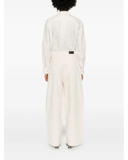 Lemaire White Utility-Pocket Jeans