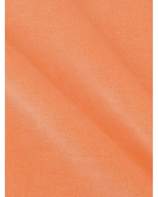 Sporty & Rich Orange Italic Logo Cotton Track Shorts