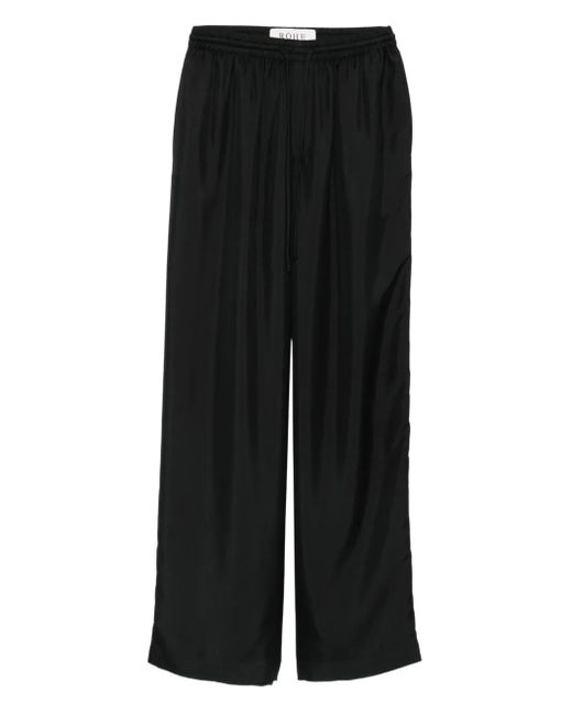 Rohe Black Seidenhose mit Kordelzug