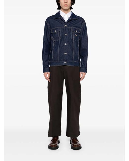 Maison Kitsuné Blue Trucker Jacket for men