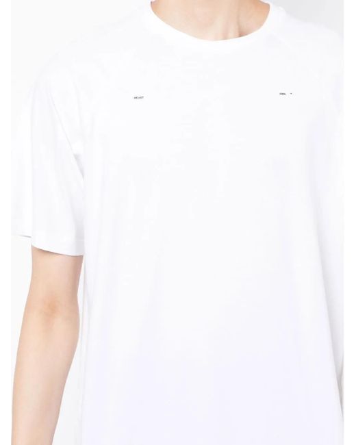 HELIOT EMIL White Logo-Print Detail T-Shirt for men