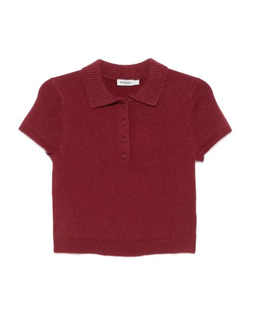 Jonathan Simkhai ショートスリーブ ポロシャツ Red