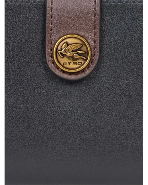 Etro Leren Portemonnee in het Black