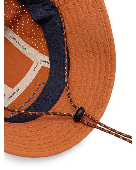 COTOPAXI Orange Logo-Patch Bucket Hat