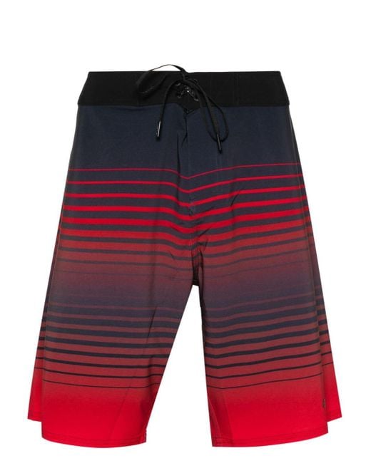 Oakley Red Fade Out 21 Raised-logo Swim Shorts for men