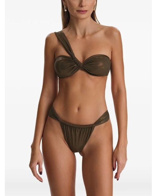 SOFIA ERHAN Green Chiara One-Shoulder Bikini