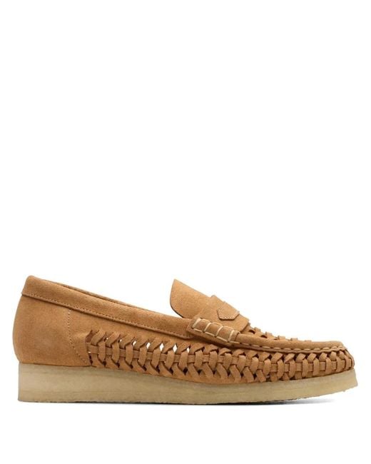Clarks Brown Woven Loafers