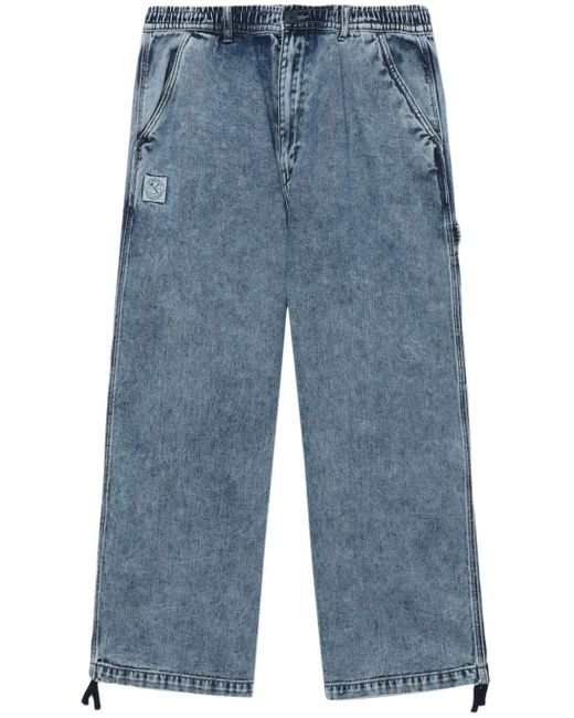 Izzue Lockere Jeans mit Logo-Applikation in Blue für Herren