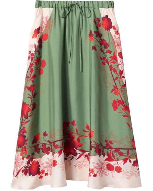 LaDoubleJ Midi-Rok Met Print in het Green