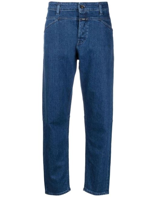 Blu Farfetch Donna Abbigliamento Pantaloni e jeans Jeans Jeans affosulati Pantaloni affusolati 