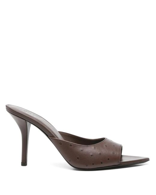 Mules Perni con tacón de 100 mm Gia Borghini de color Brown