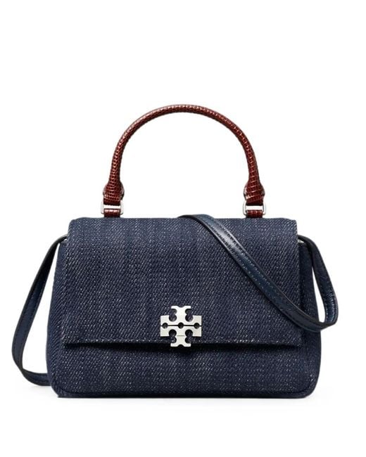 Tory Burch Blue Charlie Top-Handle Shoulder Mini Bag