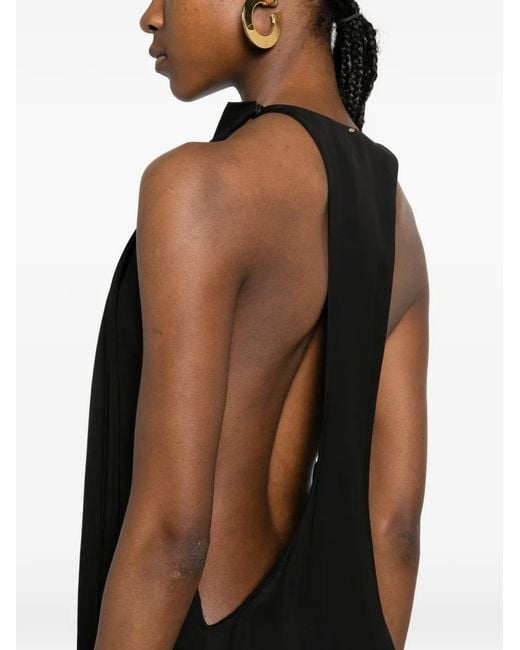 Sportmax Black Spsdolmen Halterneck Maxi Dress