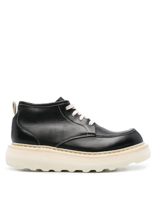 Premiata Black 32080 Leather Platform Boots for men