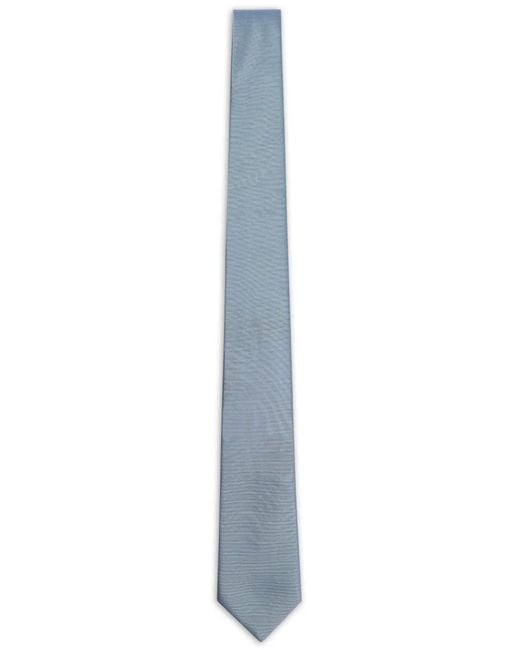 Emporio Armani Blue Striped Silk Tie for men
