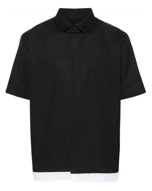 Neil Barrett Black Loose Double Cotton Shirt for men