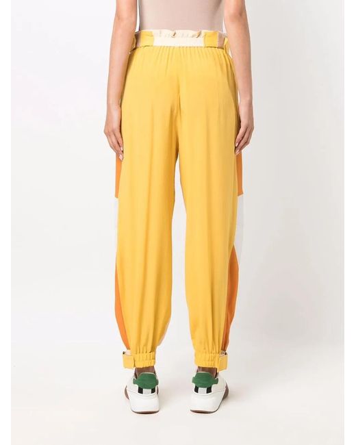 Stella McCartney Multicolor Lacey Patchwork-design Tapered Trousers
