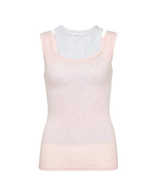 GLOWNY Pink Layered Top