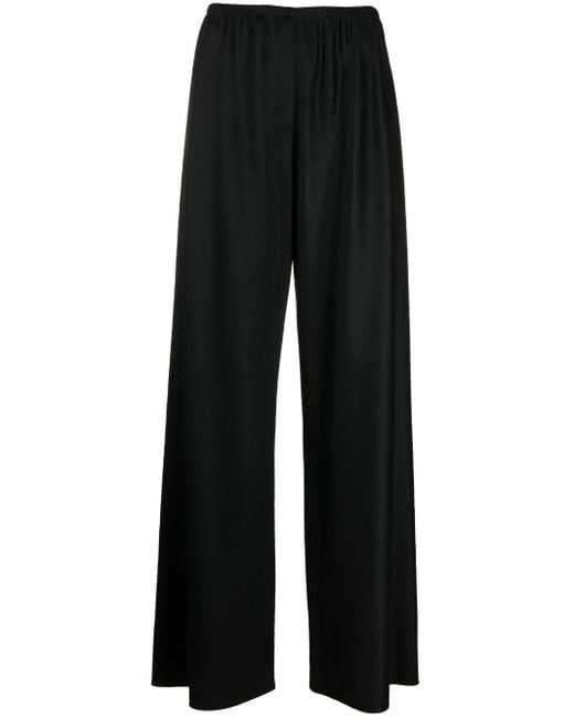 The Row Black High-Waisted Wide-Leg Trousers