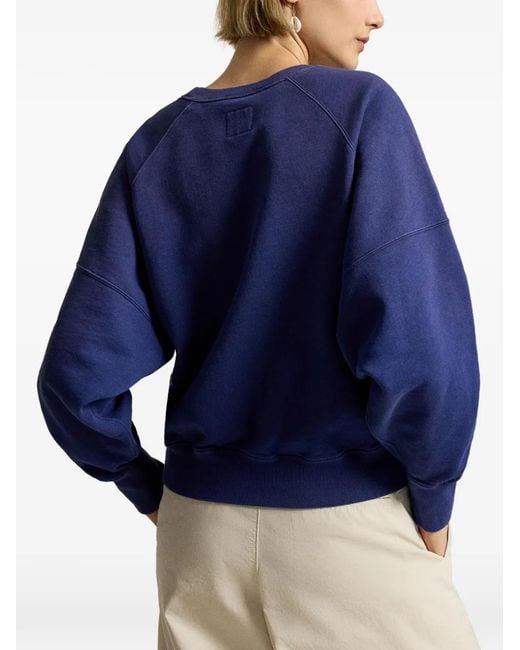 Polo Ralph Lauren Blue Yankees Raglan-Sleeve Crew-Neck Sweatshirt