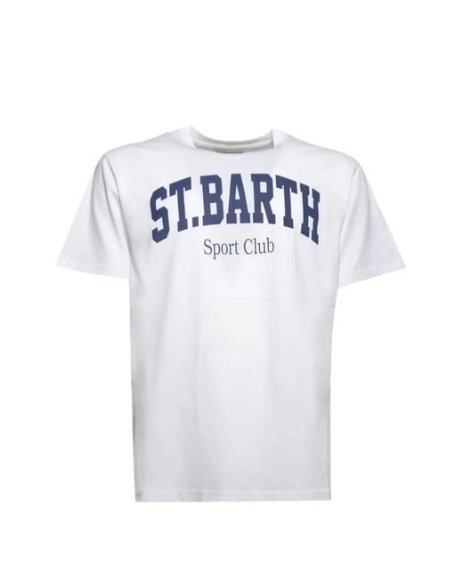 Mc2 Saint Barth White Printed T-Shirt for men