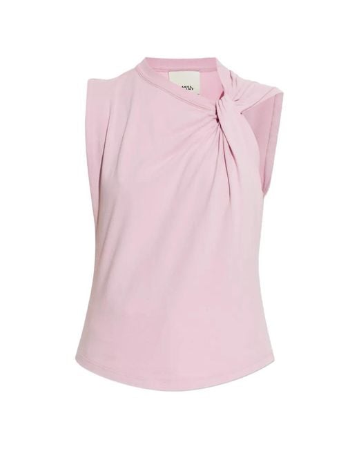Isabel Marant Pink Blouse À Encolure Nouée