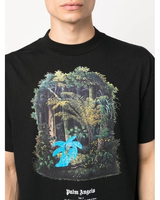 Palm Angels Black T-shirts And Polos for men